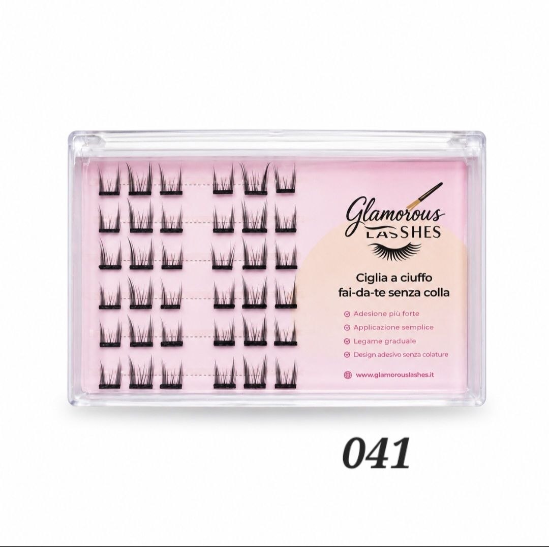Ciglia a Ciuffo Auto Adesive Glamorous Lashes – Modello 41