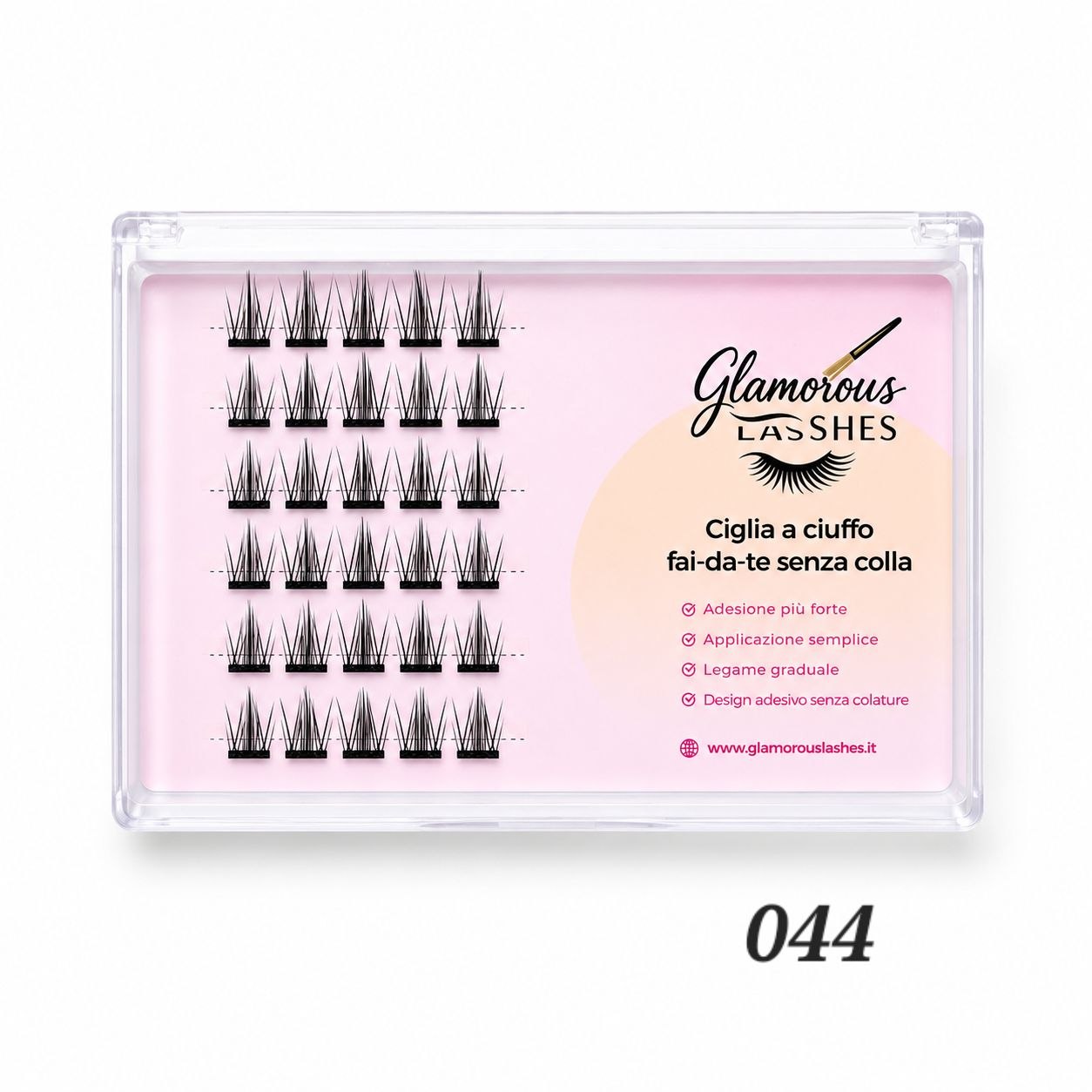 Ciglia a Ciuffo Auto Adesive Glamorous Lashes – Modello 44