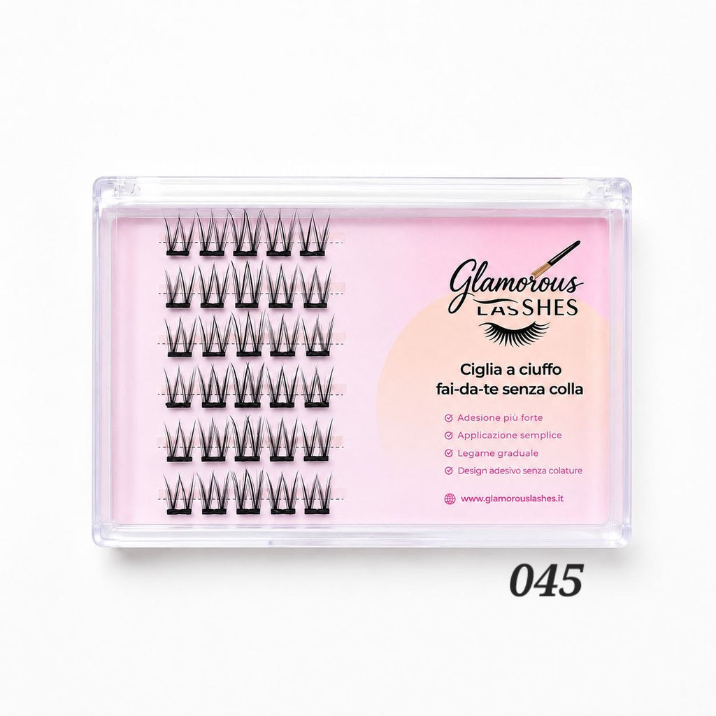 Ciglia a Ciuffo Auto Adesive Glamorous Lashes – Modello 45