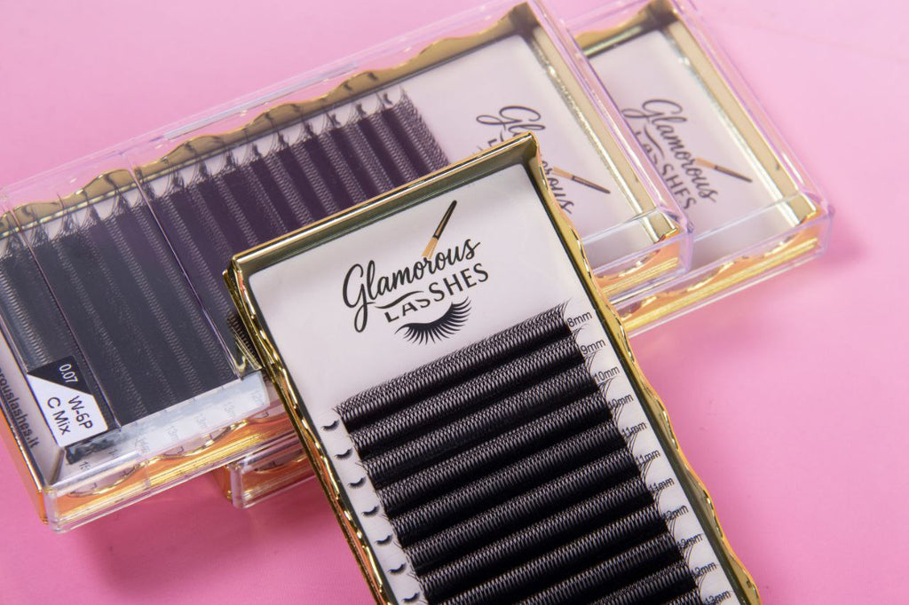 CIGLIA W-6P B / C / CC / D ; 0,07  8-15mm Glamorous Lashes