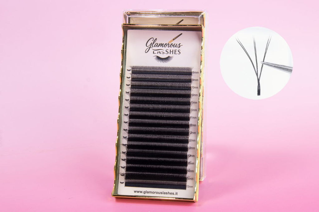 CIGLIA W-6P B / C / CC / D ; 0,07  8-15mm Glamorous Lashes