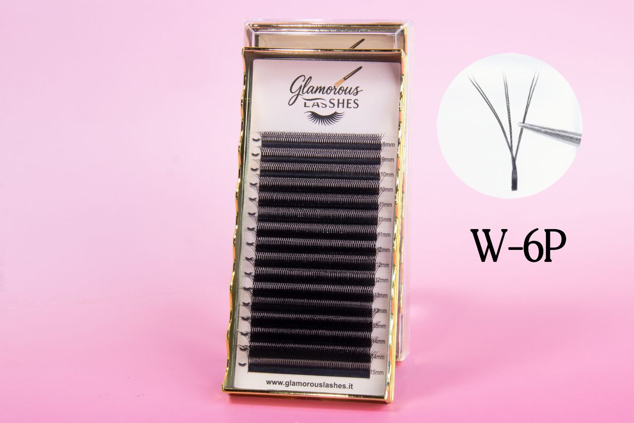 CIGLIA W-6P B / C / CC / D ; 0,07  8-15mm Glamorous Lashes