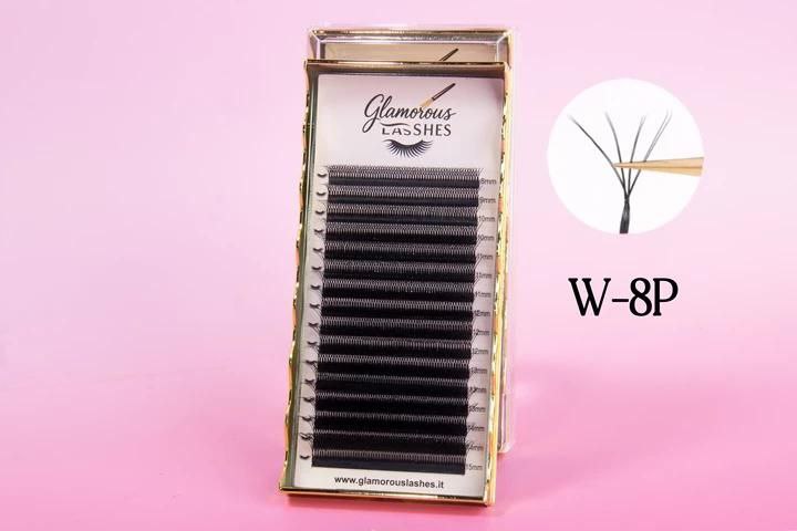 CIGLIA W-8P B / C / CC / D ; 0,07  8-15mm Glamorous Lashes