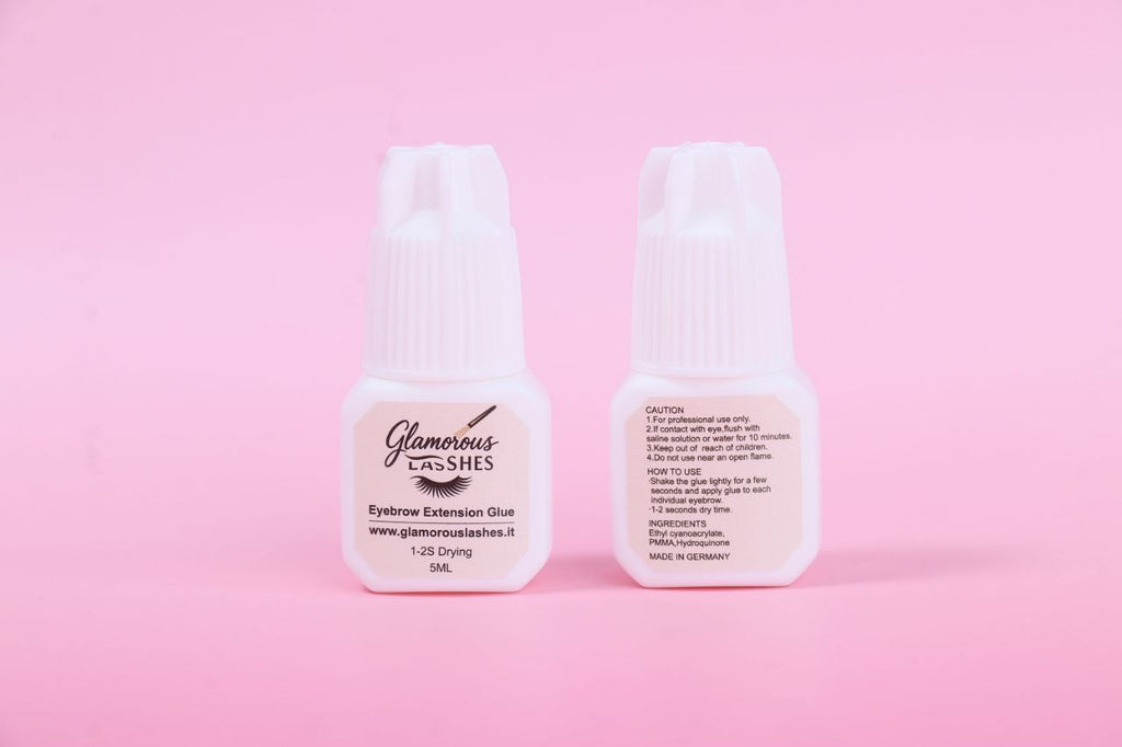 COLLA PER EXTENSION SOPRACCIGLIA Clear 1-2 secondi  5ml Glamorous Lashes