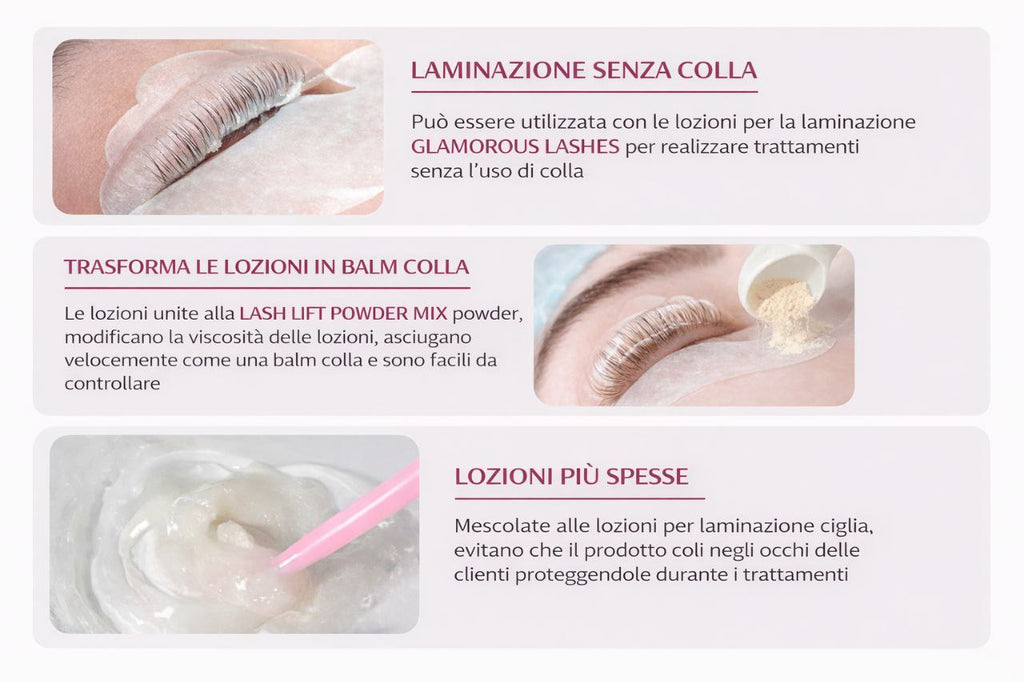 LASH LIFT POWDER MIX - COLLA IN POLVERE PER LAMINAZIONE COREANA Glamorous Lashes