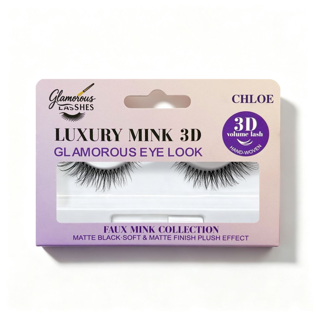 Ciglia Finte a Banda Intera Luxury Mink 3D Chloe – Effetto Volume Naturale | Glamorous Lashes