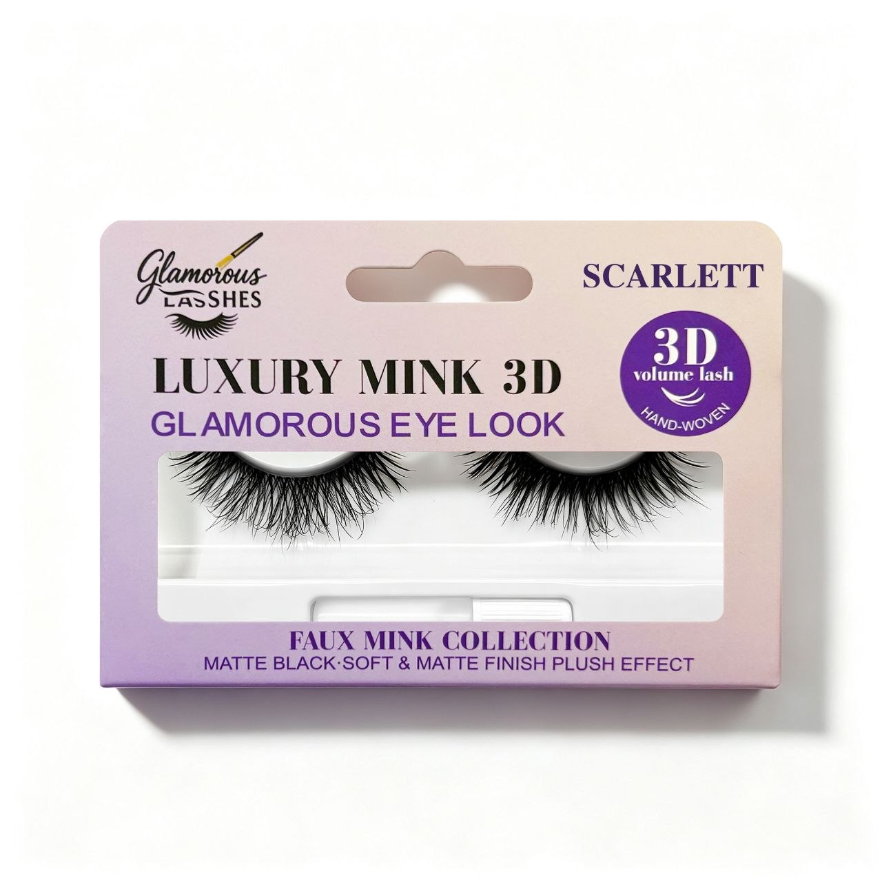 Ciglia Finte a Banda Intera Luxury Mink 3D Scarlett – Effetto Volume Intenso | Glamorous Lashes