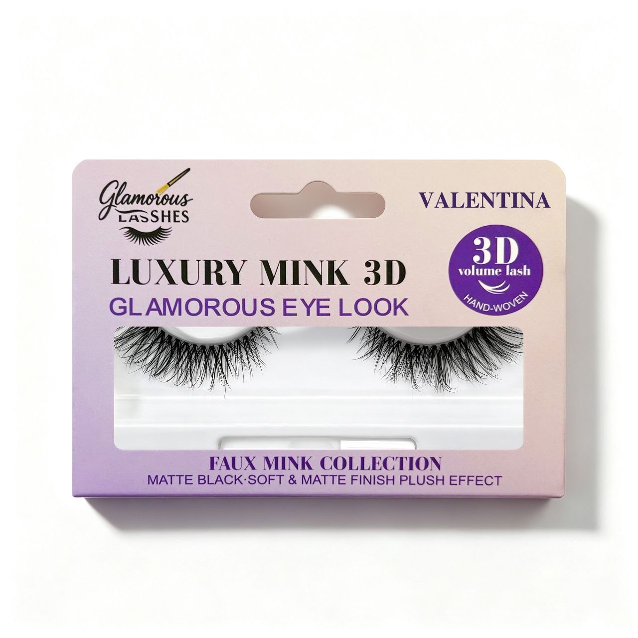 Ciglia Finte a Banda Intera Luxury Mink 3D Valentina – Effetto Naturale e Sofisticato | Glamorous Lashes