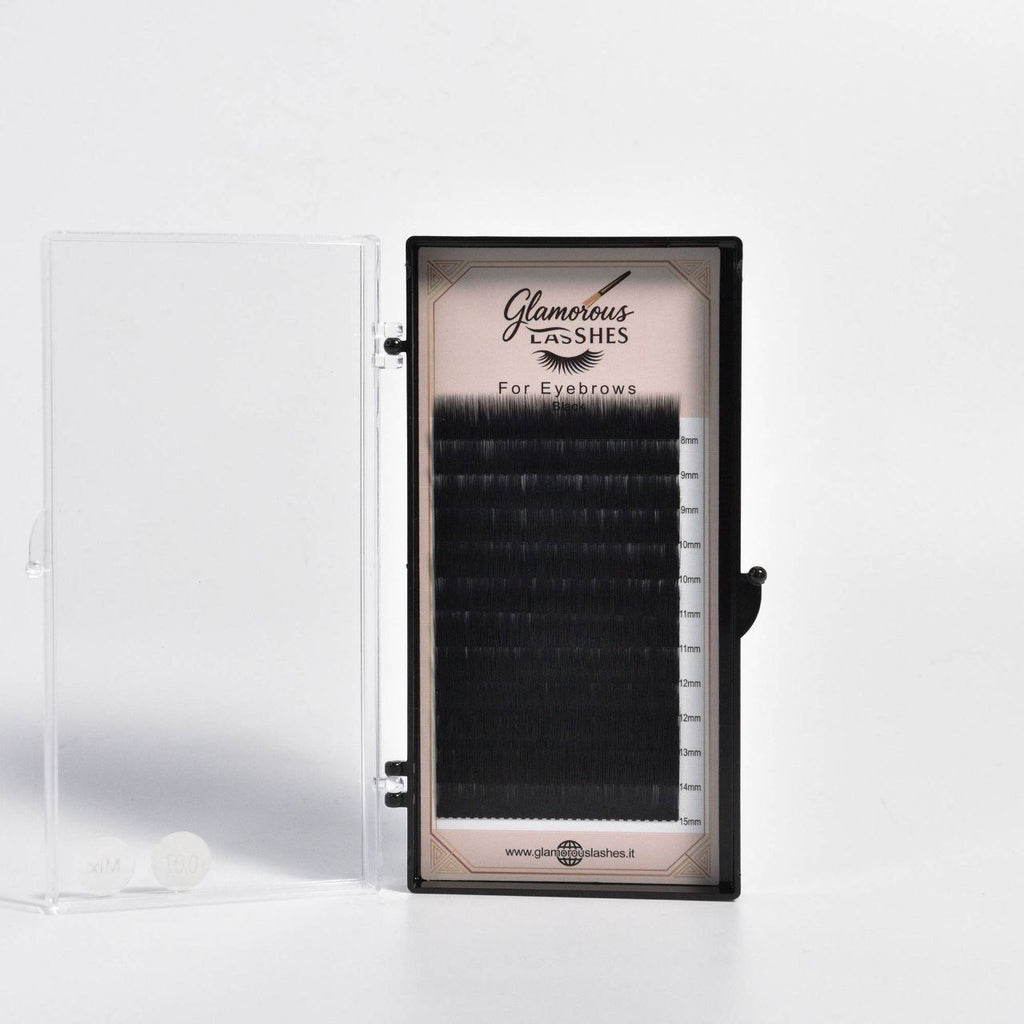 CIGLIA EXTENSION SOPRACCIGLIA "BLACK 0,07 ; 8-15mm Glamorous Lashes
