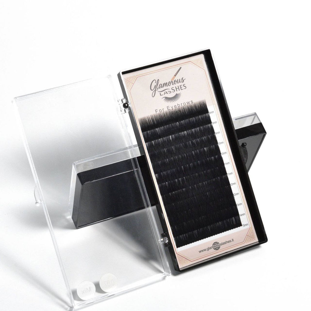 CIGLIA EXTENSION SOPRACCIGLIA "BLACK 0,07 ; 8-15mm Glamorous Lashes
