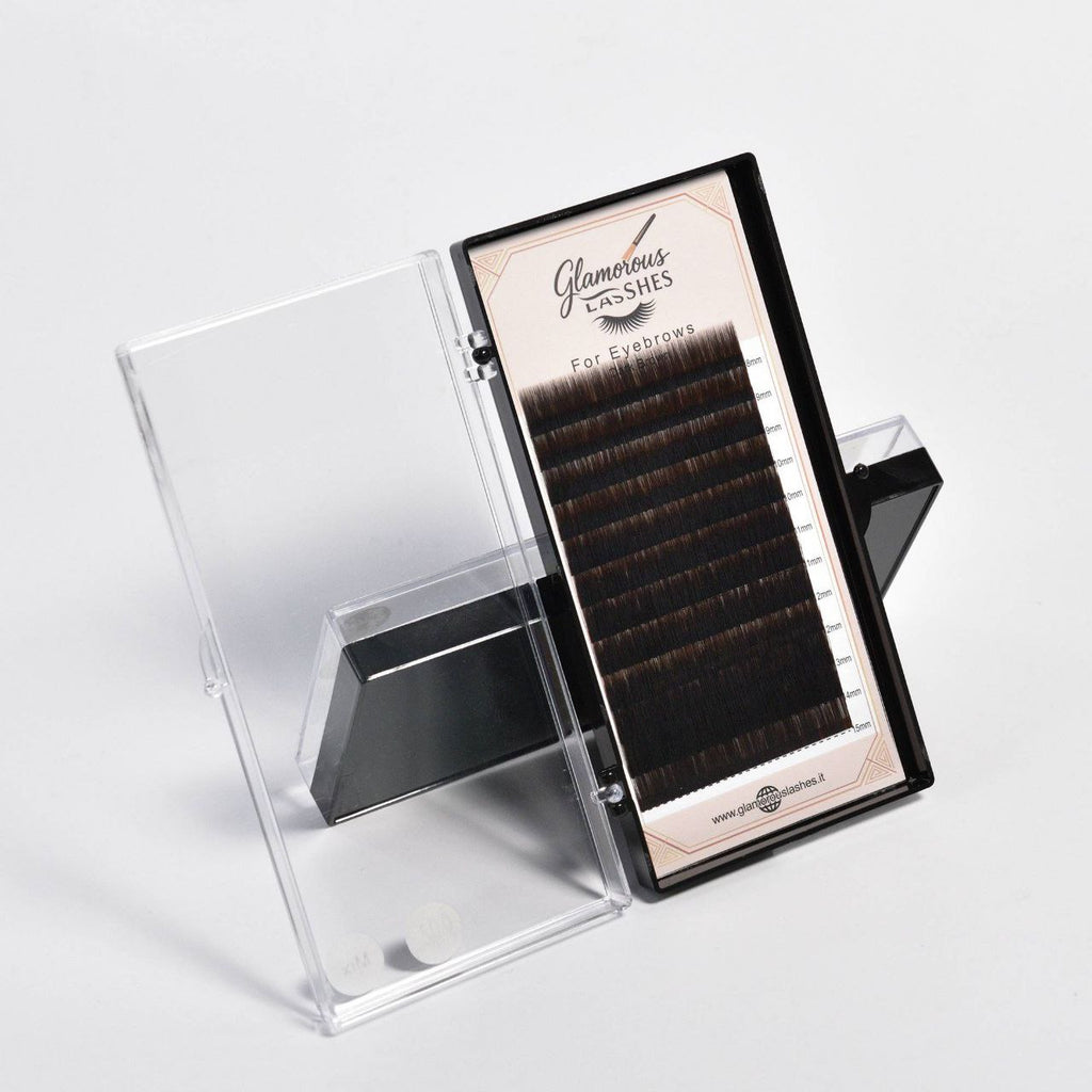 CIGLIA EXTENSION SOPRACCIGLIA "DARK BROWN 0,07 ; 8-15mm Glamorous Lashes