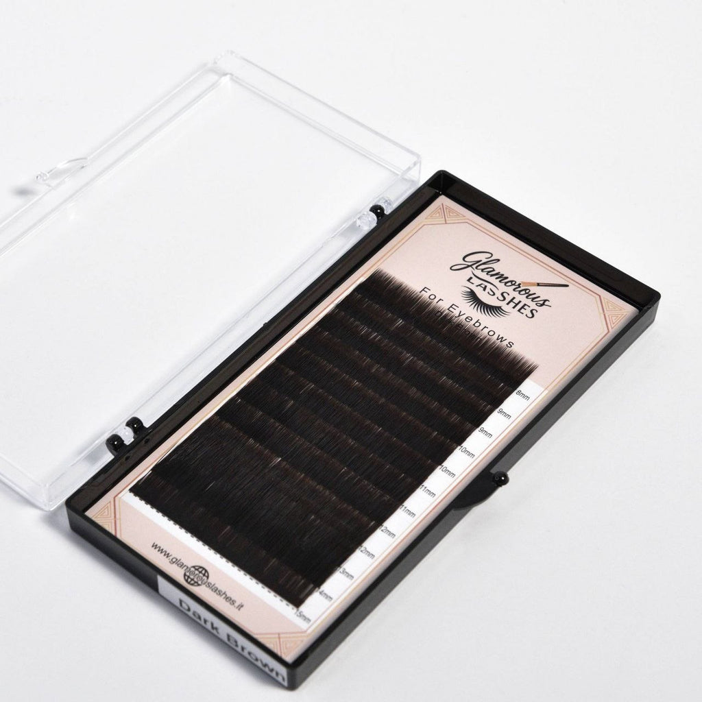 CIGLIA EXTENSION SOPRACCIGLIA "DARK BROWN 0,07 ; 8-15mm Glamorous Lashes