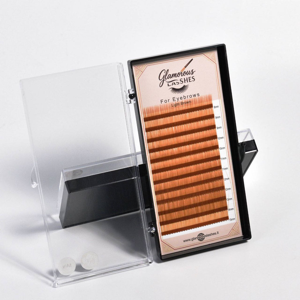 CIGLIA EXTENSION SOPRACCIGLIA "LIGHT BROWN 0,07 ; 8-15mm Glamorous Lashes