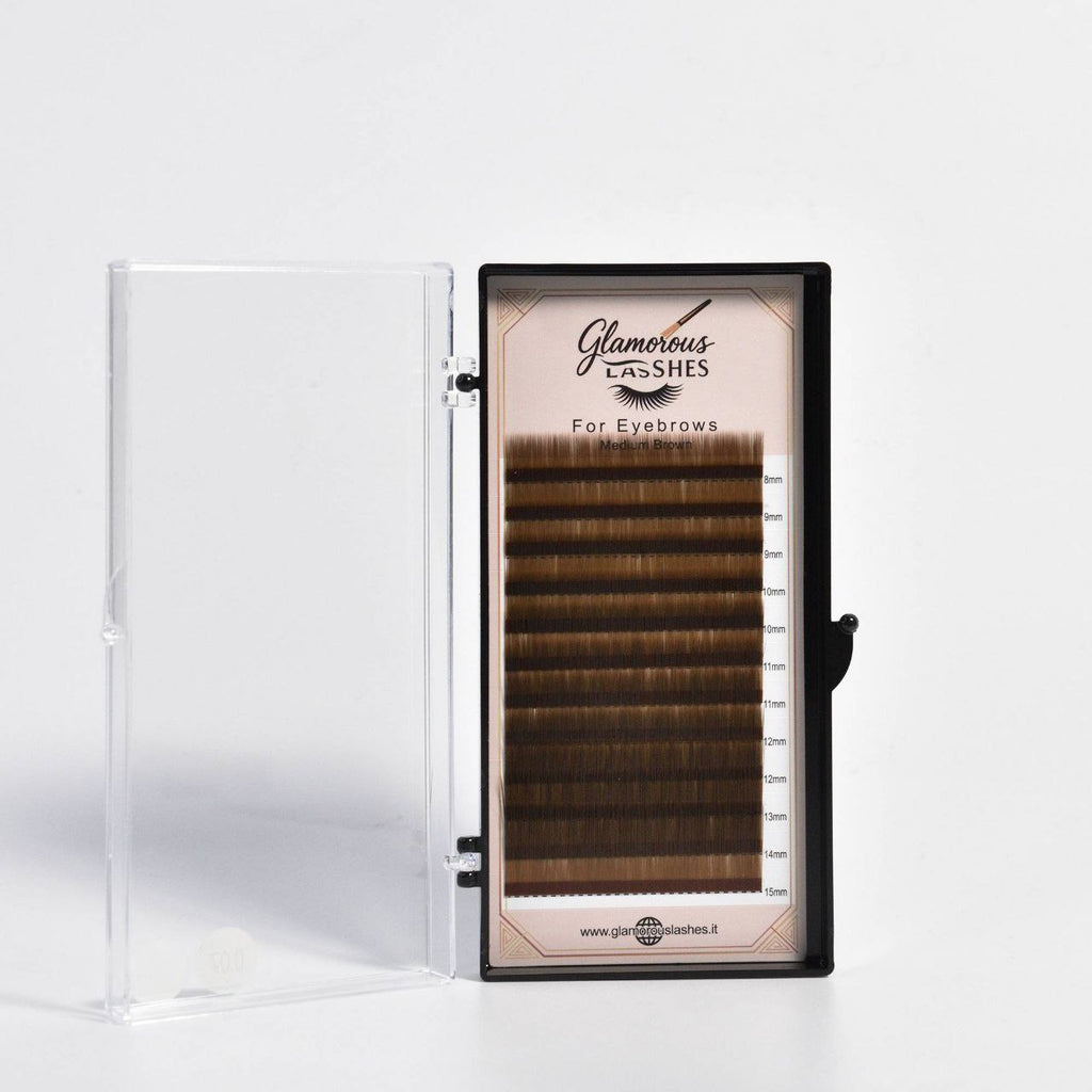 CIGLIA EXTENSION SOPRACCIGLIA "MEDIUM BROWN 0,07 ; 8-15mm Glamorous Lashes