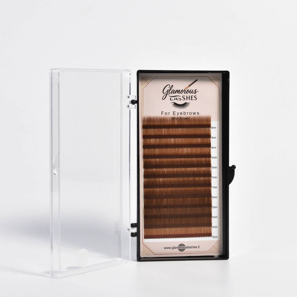 CIGLIA EXTENSION SOPRACCIGLIA "MILD BROWN 0,07 ; 8-15mm Glamorous Lashes