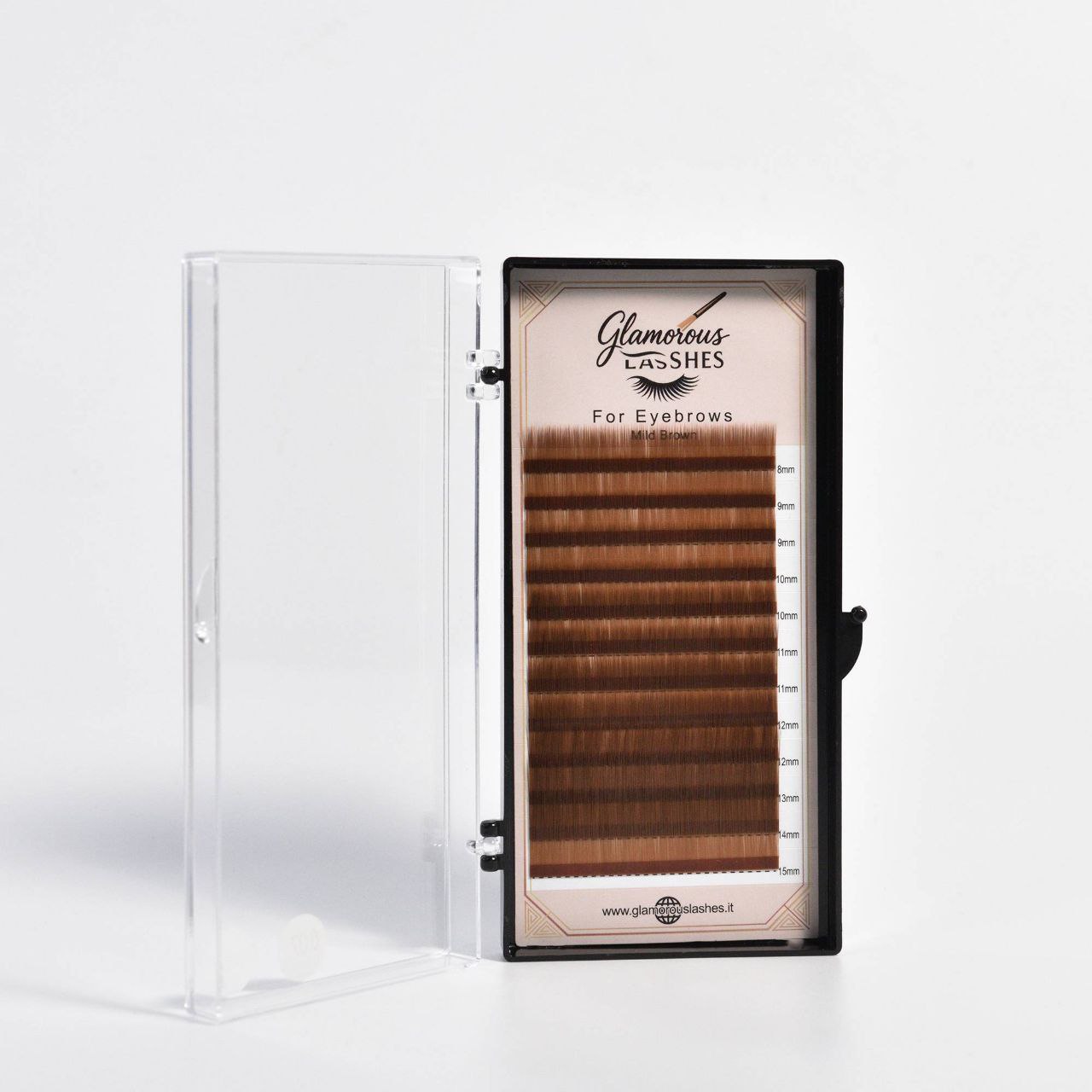 CIGLIA EXTENSION SOPRACCIGLIA "MILD BROWN 0,07 ; 8-15mm Glamorous Lashes