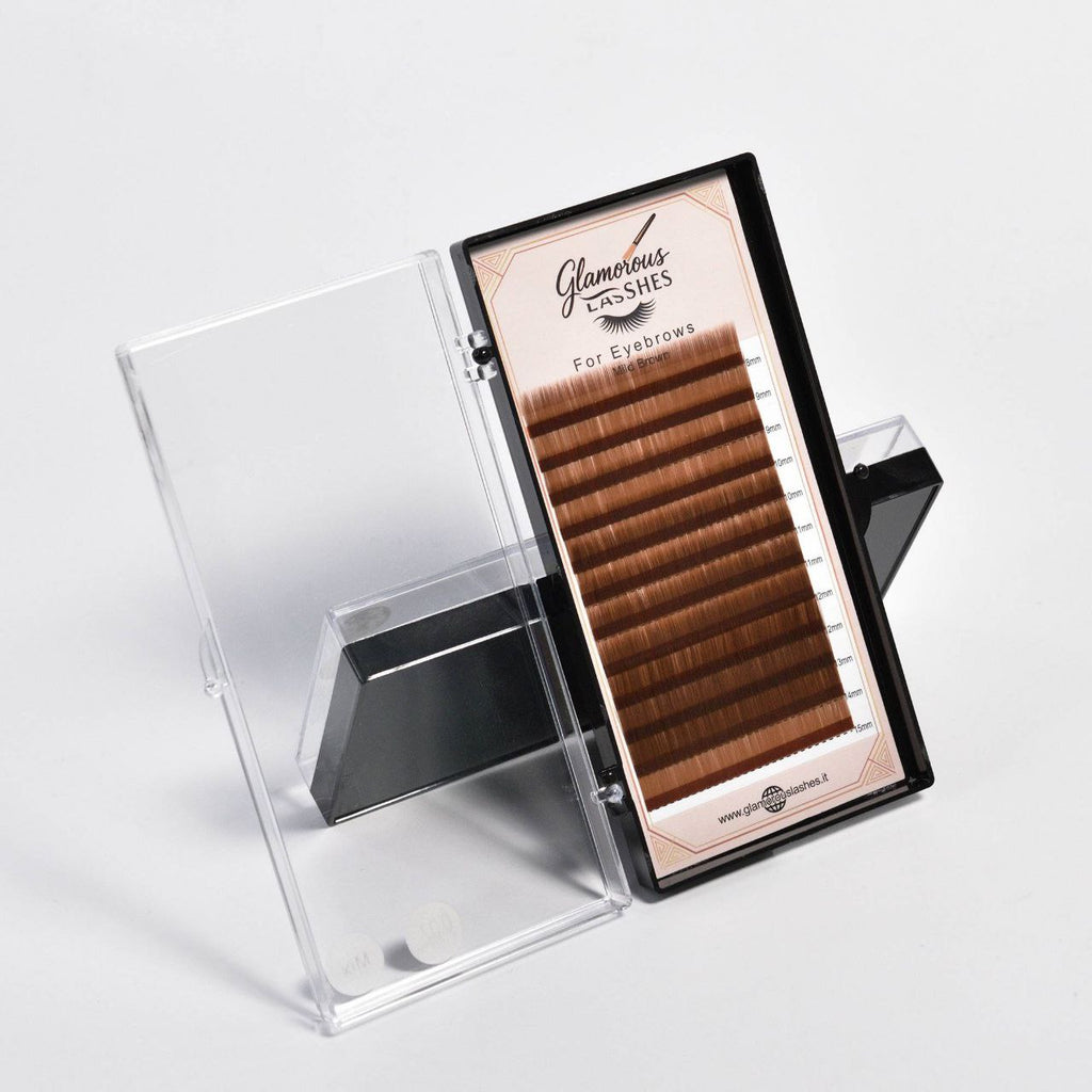CIGLIA EXTENSION SOPRACCIGLIA "MILD BROWN 0,07 ; 8-15mm Glamorous Lashes