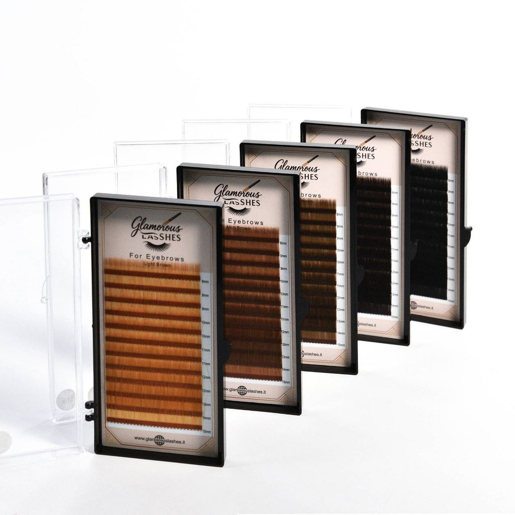 CIGLIA EXTENSION SOPRACCIGLIA "BLACK 0,07 ; 8-15mm Glamorous Lashes