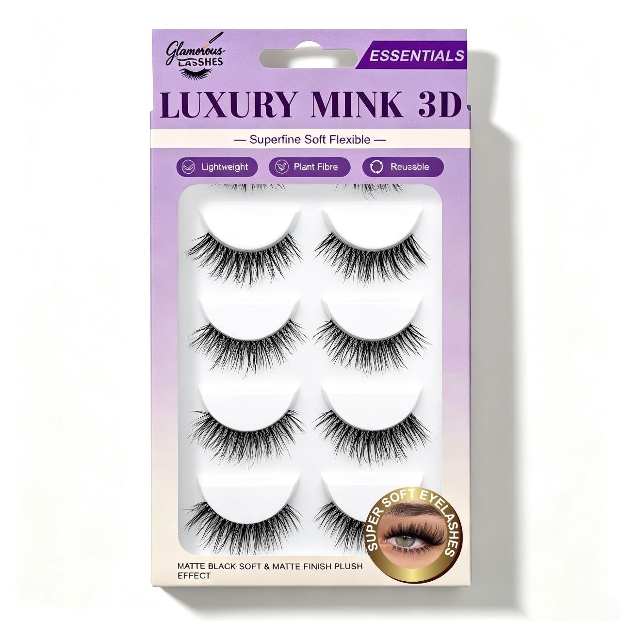 Multipack Luxury Mink 3D Essentials – Ciglia Finte Effetto Naturale Glamorous Lashes