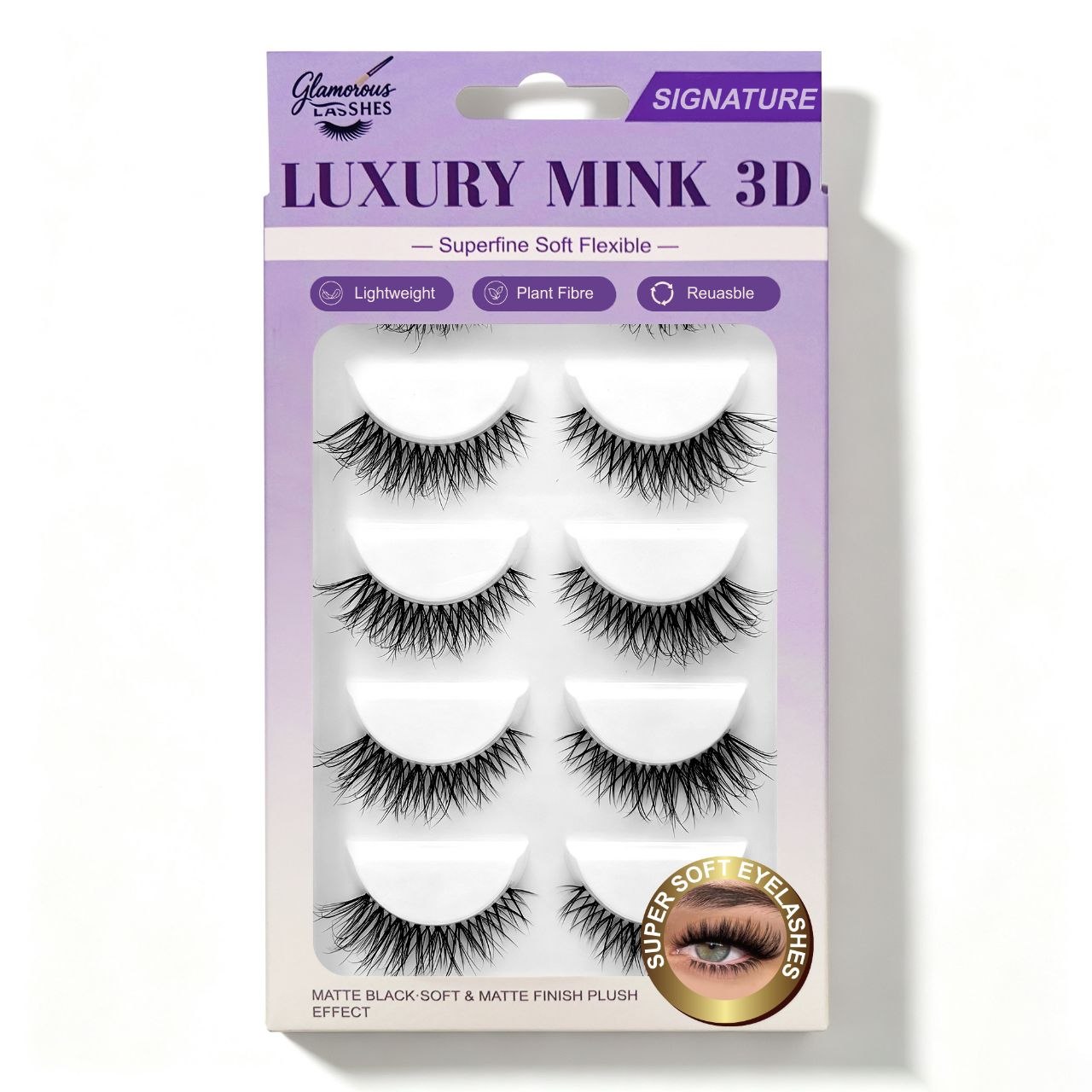 Multipack Luxury Mink 3D Signature – Ciglia Finte Effetto Glamour Glamorous Lashes (Copia)