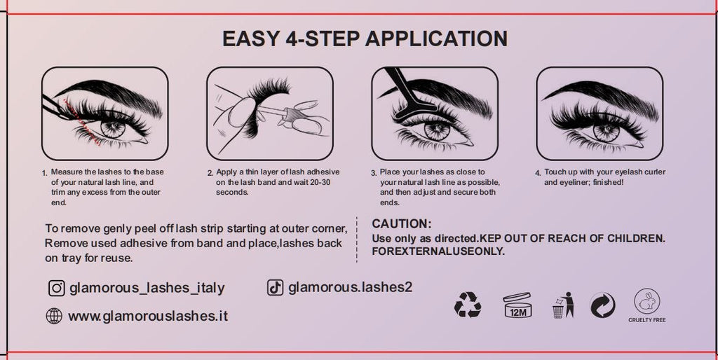 Ciglia Finte a Banda Intera Luxury Mink 3D Aurora – Effetto Volume Naturale | Glamorous Lashes